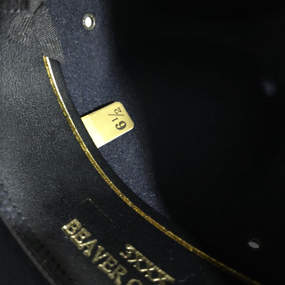 Beaver Quality XXXX Straw Oval Officer Troper Hat Navy Wool 6 1/2 Fedora Brimmed - Picture 12 of 12